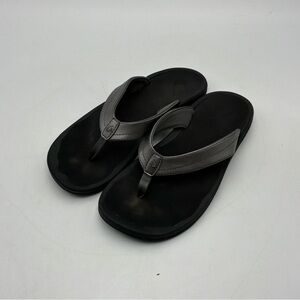 Olukai Ohana Flip Flops Sandals Comfort Thong Gray Women's Size 9